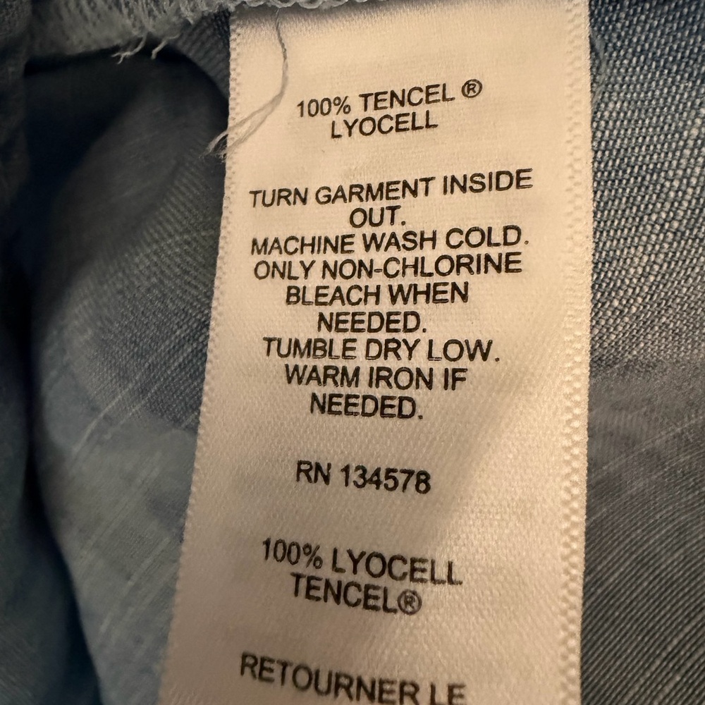 Vineyard Vines Sleeveless Denim Dress with Button Detail - Picture 4 of 5